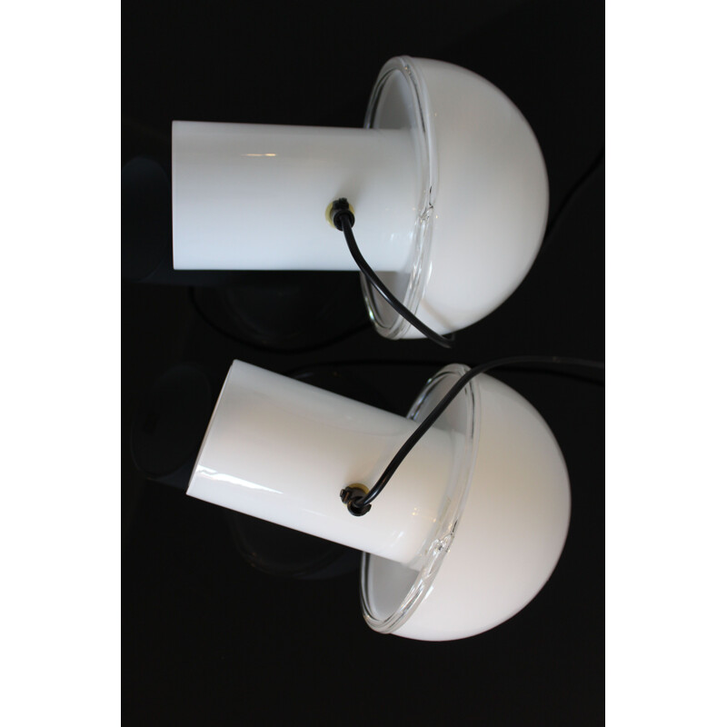 Pair of vintage Onfale table lamps by Luciano Vistosi for Artemide 1970s