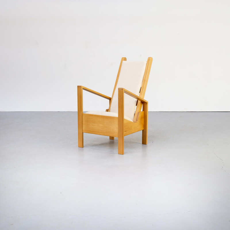 Vintage modernistische fauteuil Wim Mulder voor Meubelatelier Allerhanden, Frans 1985