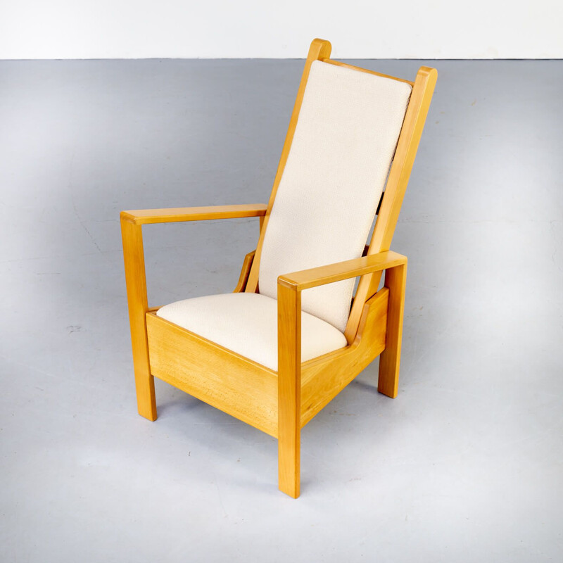 Vintage Modernist armchair Wim Mulder for Meubelatelier Allerhanden, French 1985s