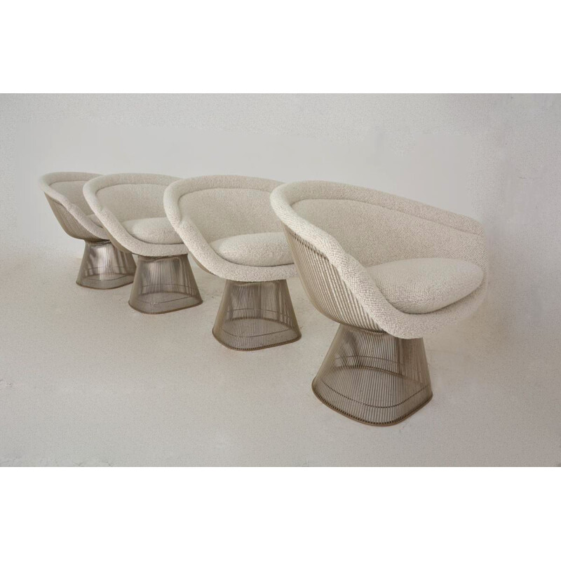 Set of 4 vintage lounge chairs by Warren Platner 1960s