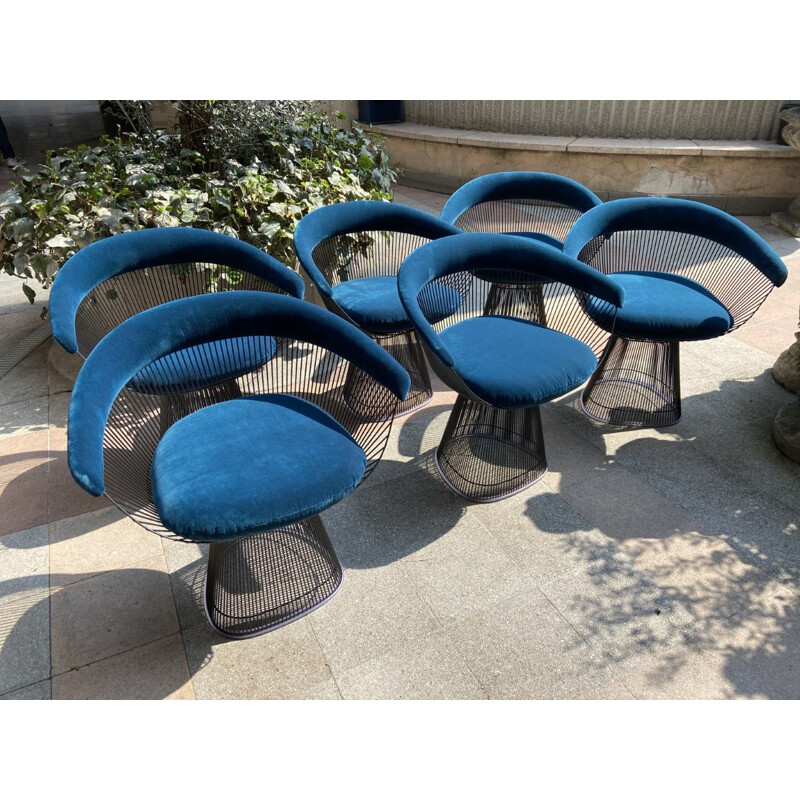 Set of 6 vintage chairs by Warren Platner 2020s
