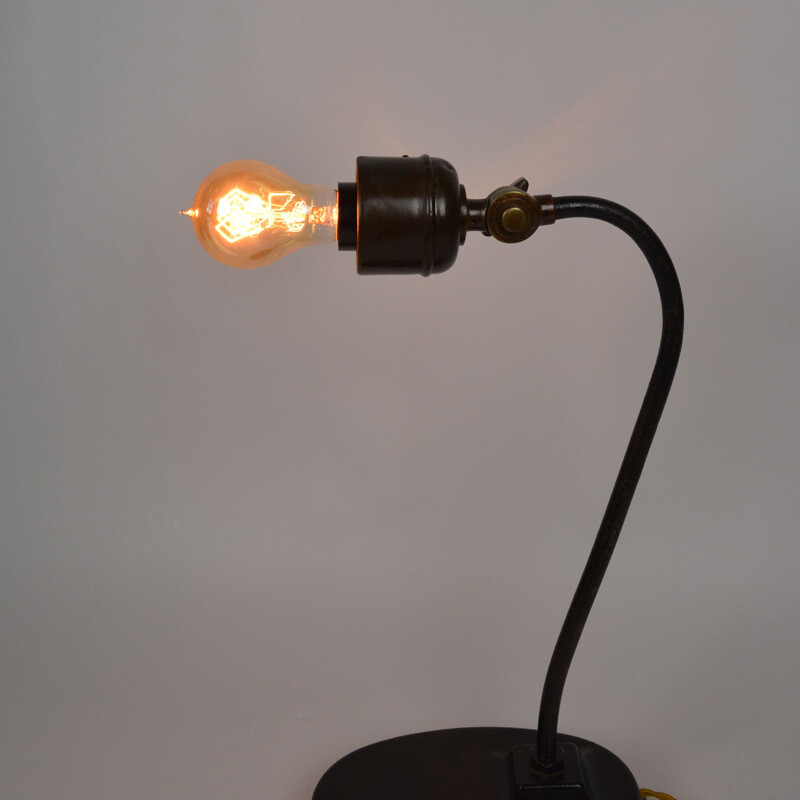 Vintage Art & Craft cast iron lamp, Austria