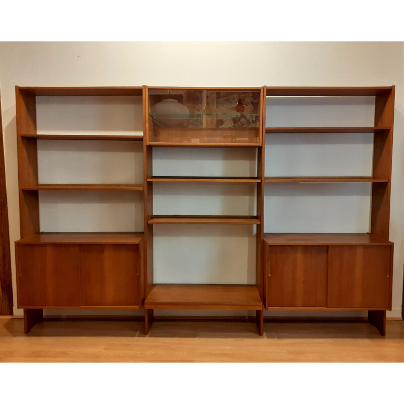 Vintage teak bookcase shelf