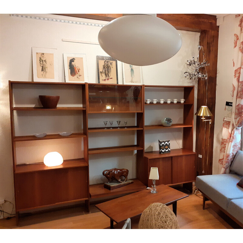 Vintage teak bookcase shelf