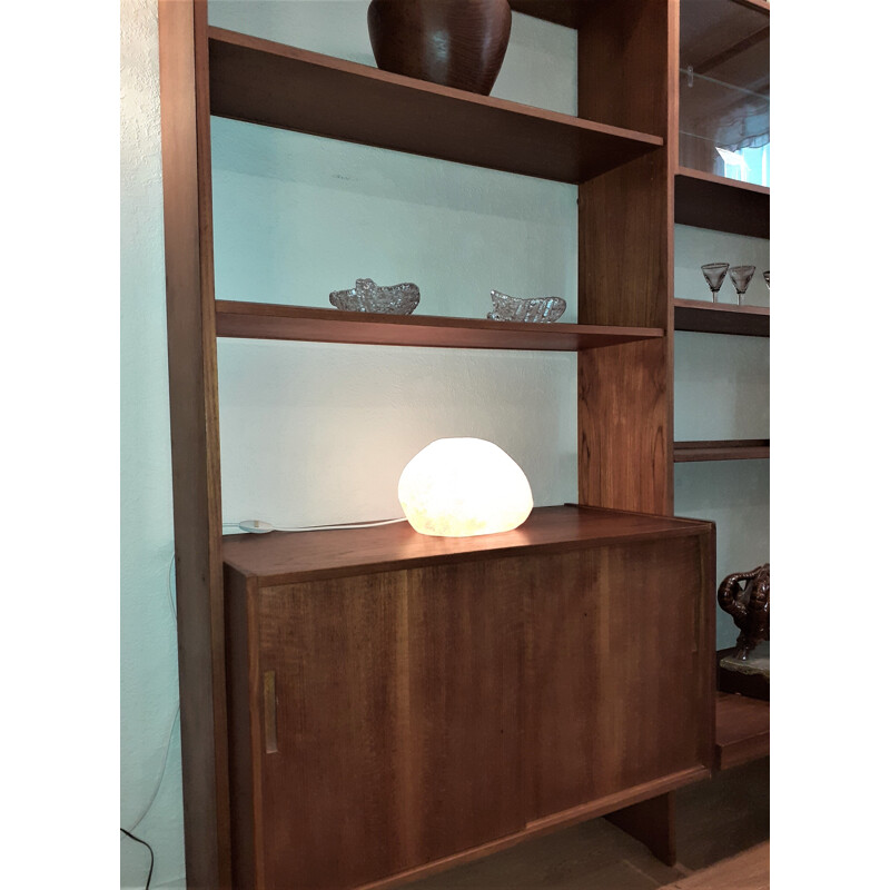 Vintage teak bookcase shelf