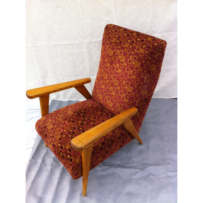 Vintage armchair in beech - 1960s