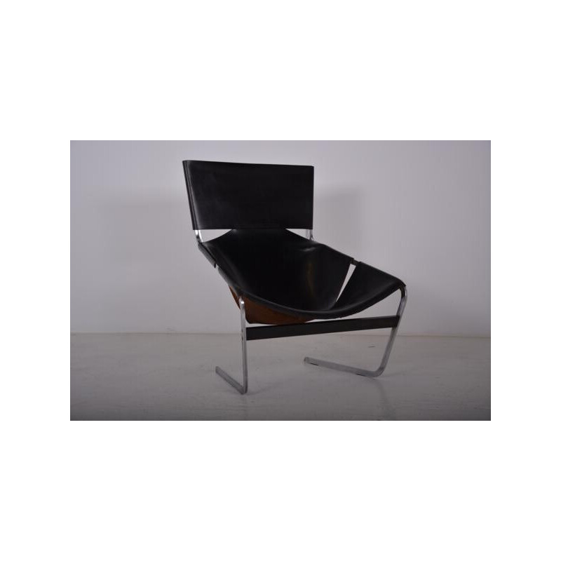 F444 armchair in leather and metal, Pierre PAULIN - 1963