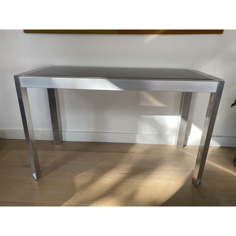 Vintage modernist aluminium desk by Georges Frydman for E.F.A, France 1960s