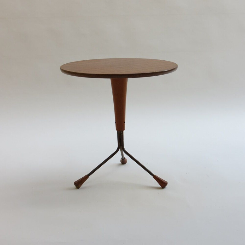 Vintage Teak 3 Legged Table By Albert Larsson Alberts Tibro, Sweden 1960s