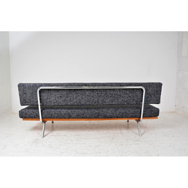Vintage sofa chrome metal bed 1960s
