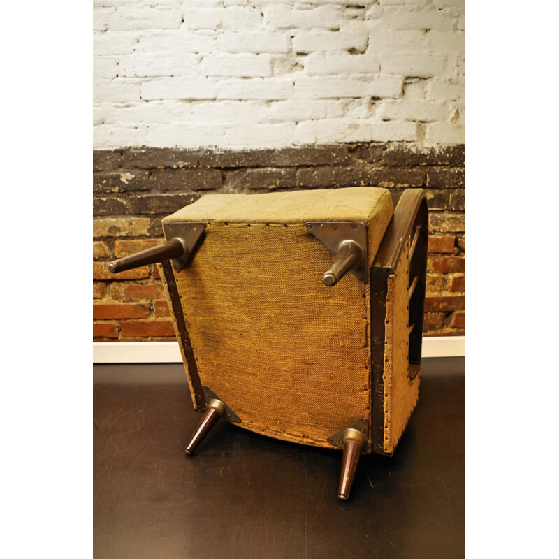 Vintage spring armchair, Czech Republic 1960s