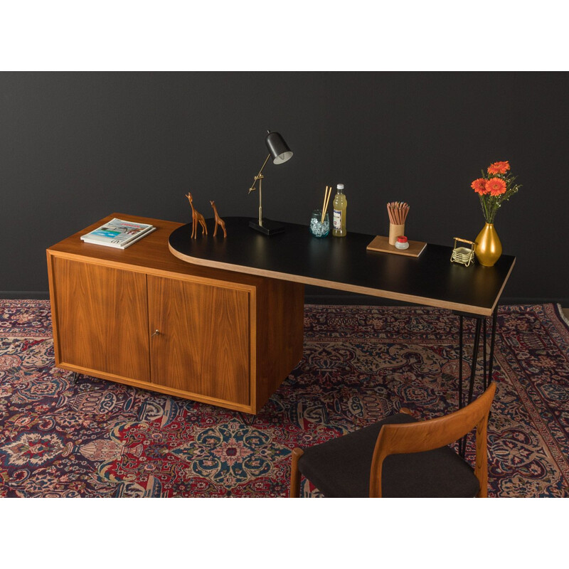 Vintage walnut Desk, Germany 1960s