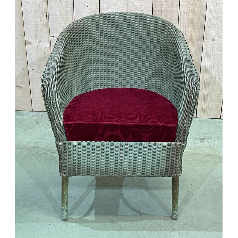 Vintage Lloyd Loom armchair 1930s