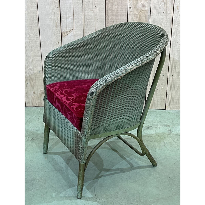 Vintage Lloyd Loom armchair 1930s