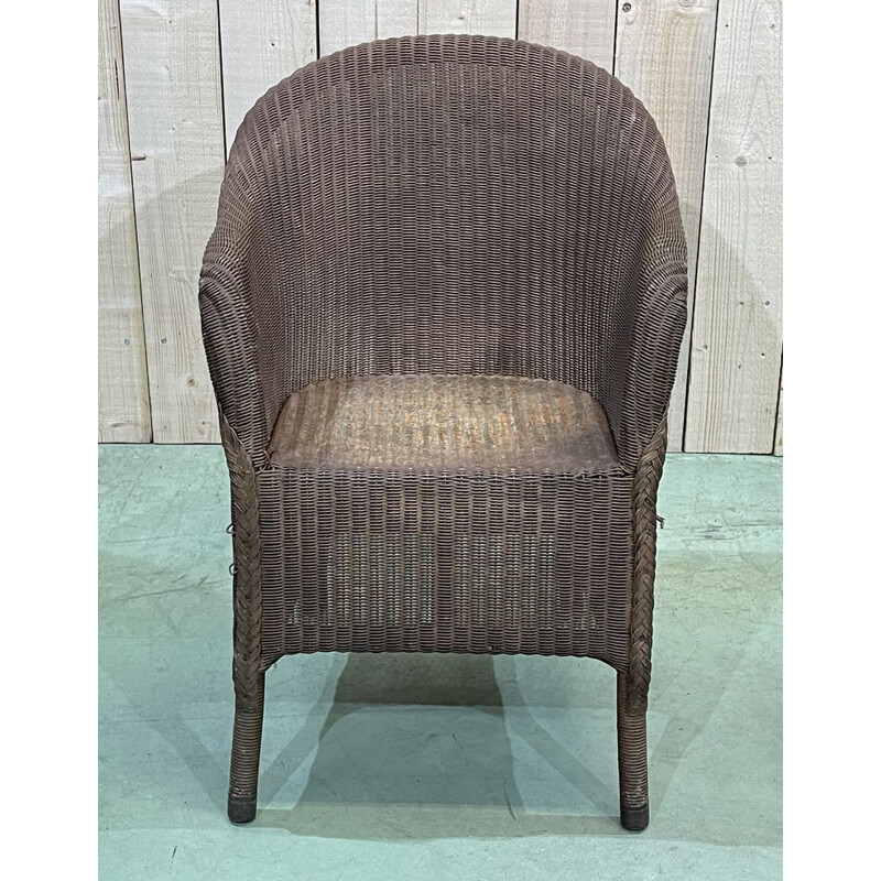 Vintage Lloyd Loom armchair 1930s