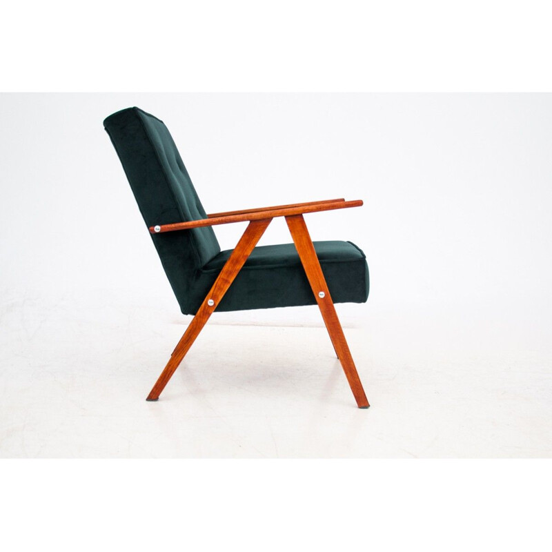 Vintage beech Armchair, Poland 1960s