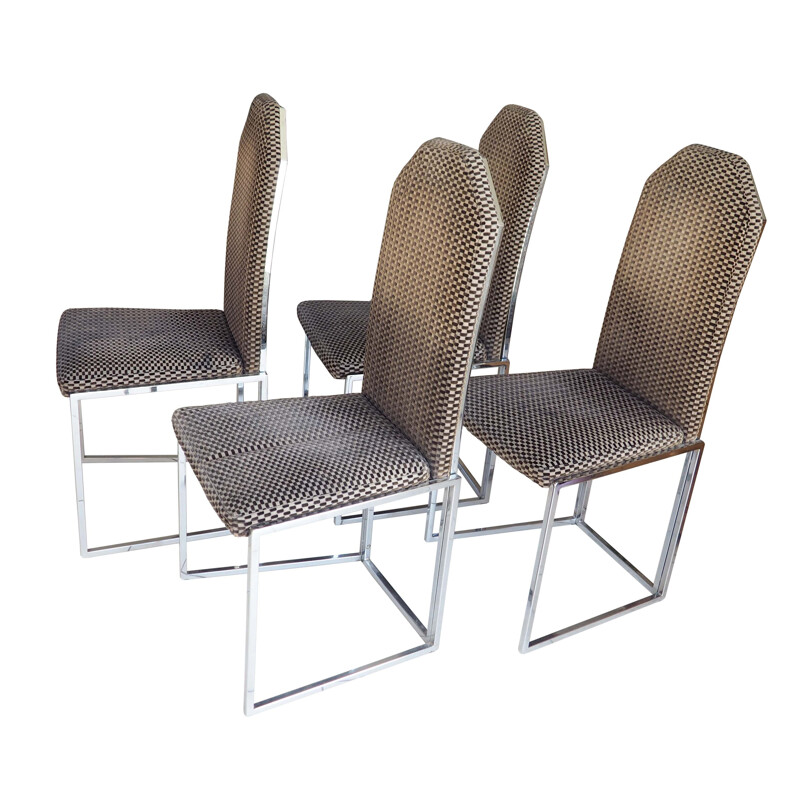 Set van 4 vintage scarface stoelen 1970