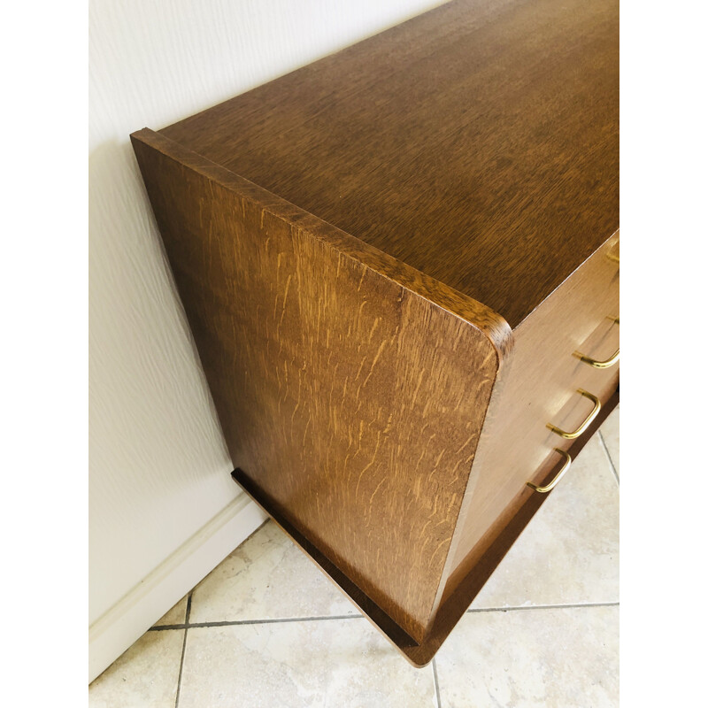 Commode vintage à 4 tiroirs et rangements, Scandinave 1960