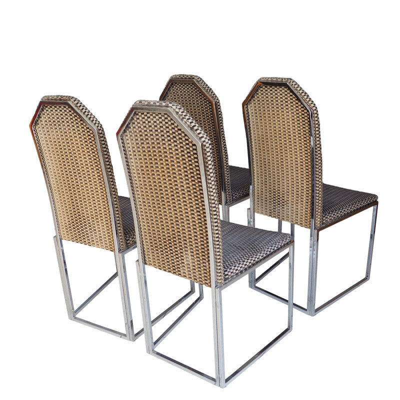 Conjunto de 4 cadeiras com cara de cicatriz vintage 1970