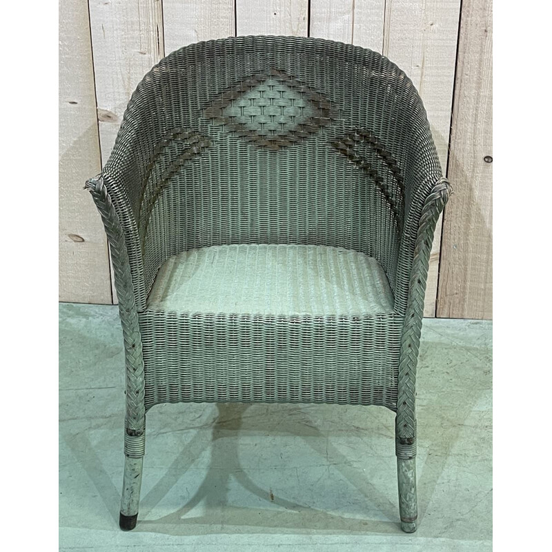 Vintage Lloyd Loom armchair 1930s