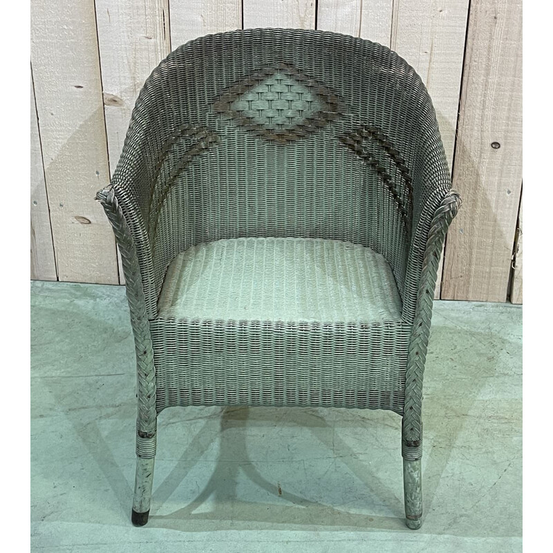 Vintage Lloyd Loom armchair 1930s