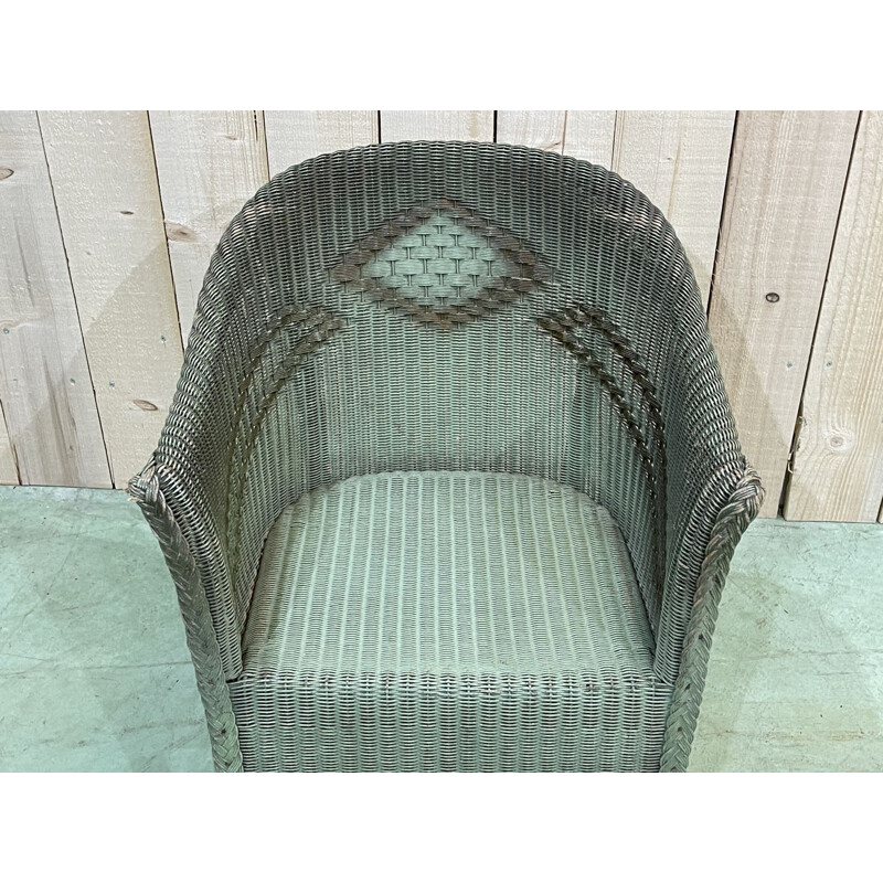 Vintage Lloyd Loom armchair 1930s