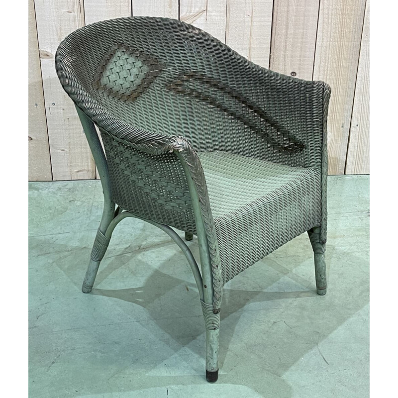 Vintage Lloyd Loom armchair 1930s