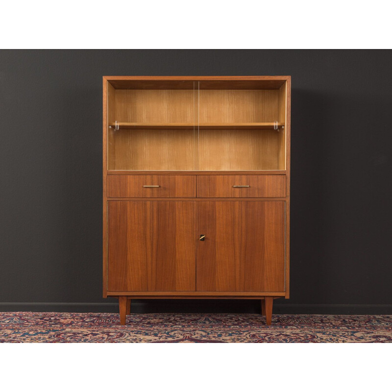 Vintage walnut Showcase, Germany 1960s