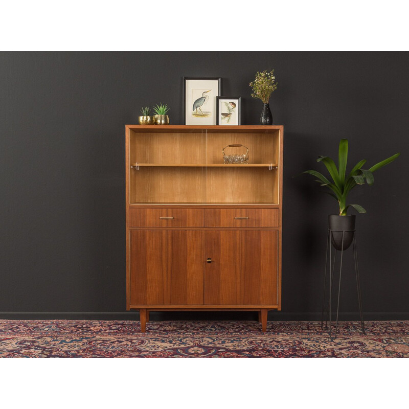 Vintage walnut Showcase, Germany 1960s