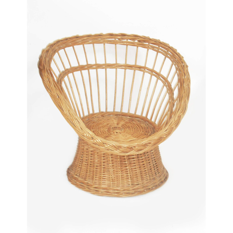 Poltrona in rattan vintage