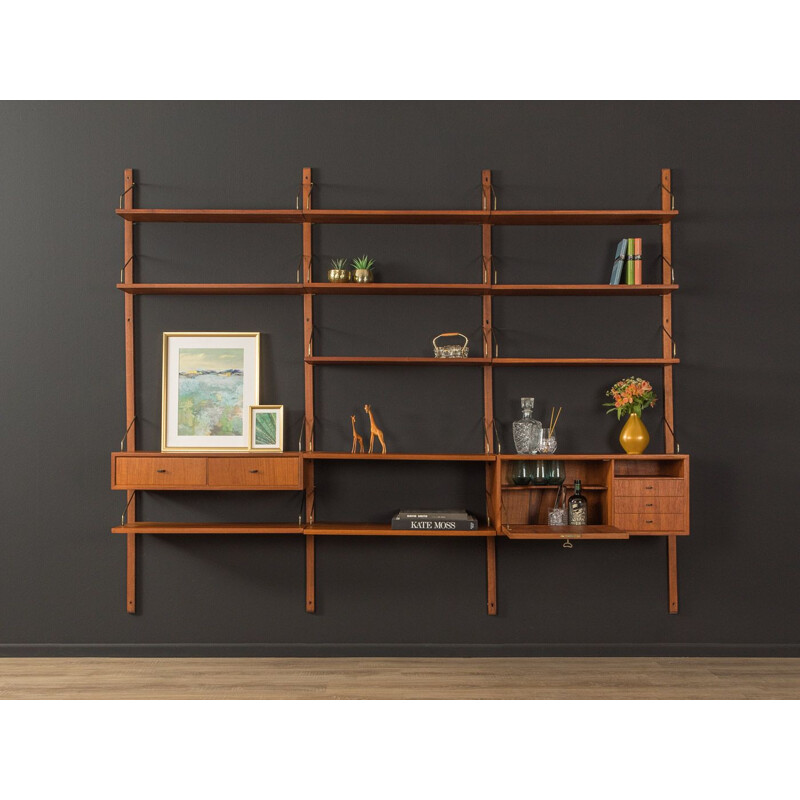 Vintage teak Wall Unit by Poul Cadovius, Denmark 1960s