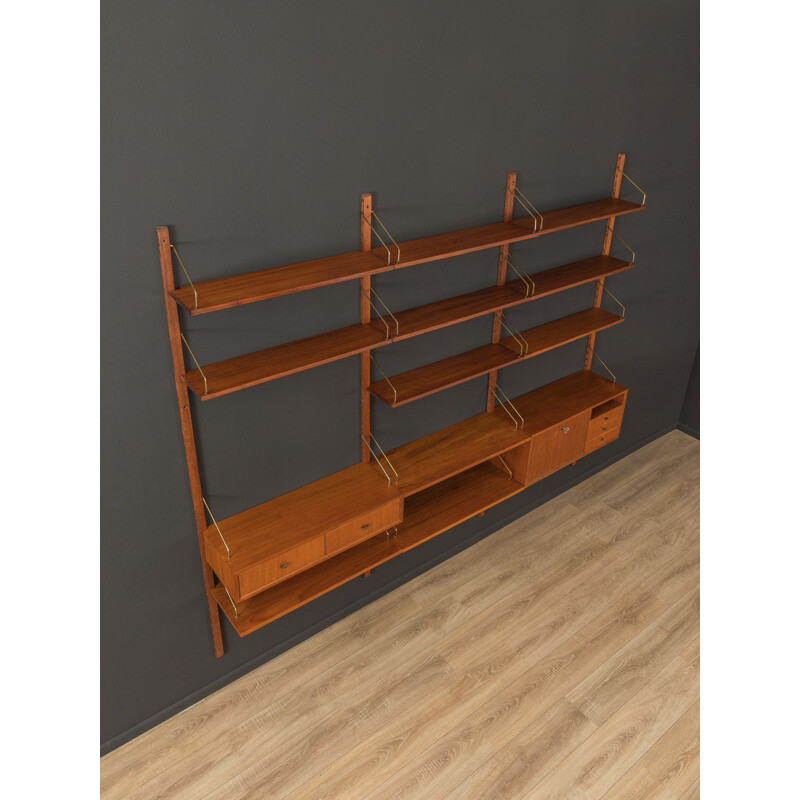 Vintage teak Wall Unit by Poul Cadovius, Denmark 1960s