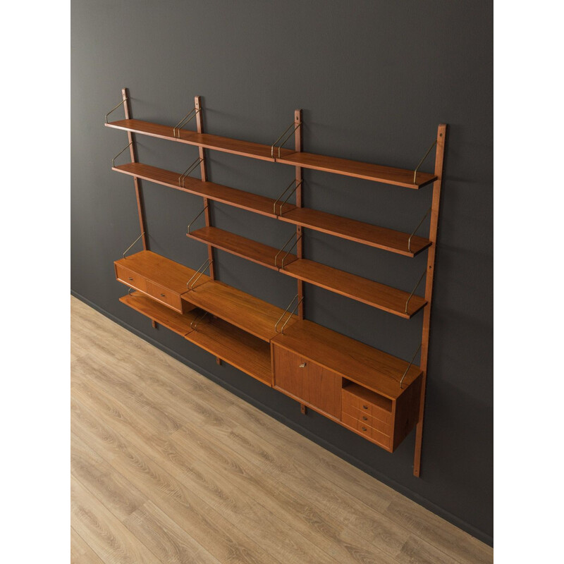 Vintage teak Wall Unit by Poul Cadovius, Denmark 1960s