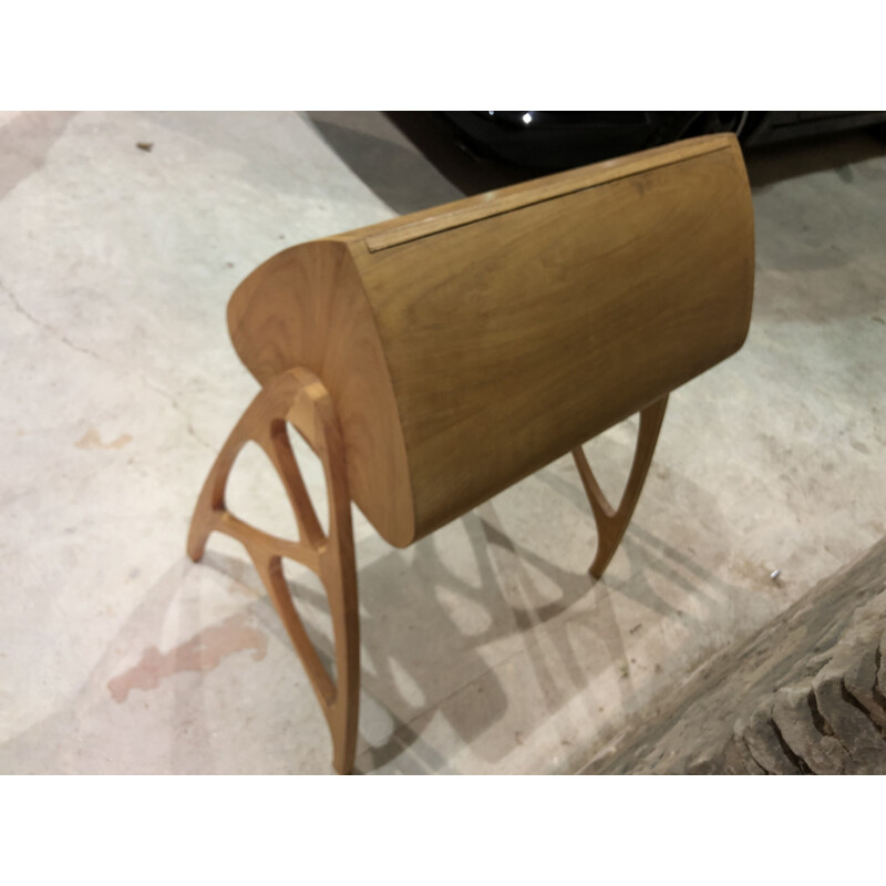 Vintage teak sloping desk 1980s