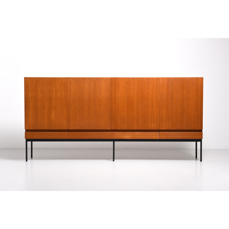 Behr "B-60" sideboard in teak and black metal, Dieter WAECKERLIN - 1950s