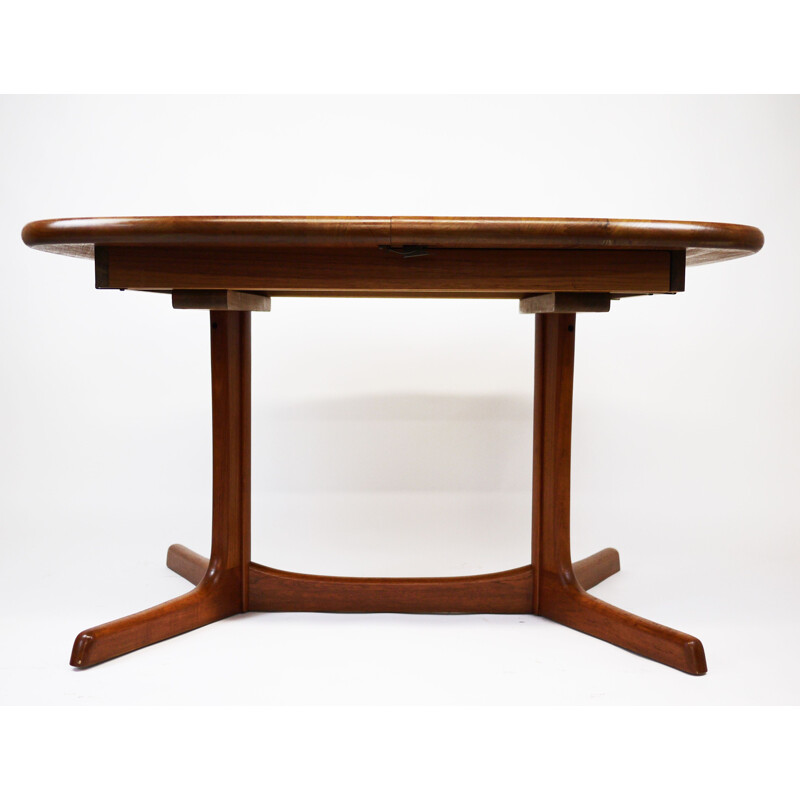 Vintage Extendable Teak Oval Dining Table from Dyrlund, Denmark 1960s