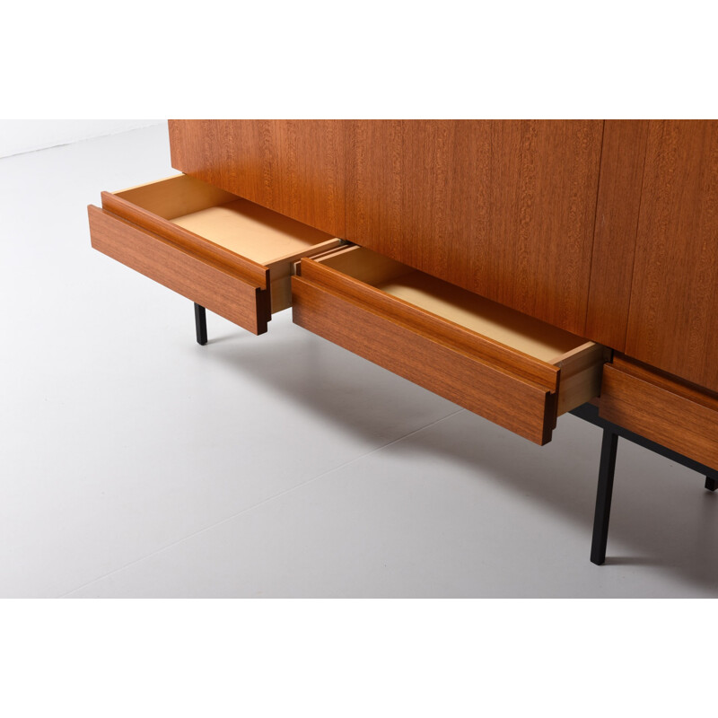 Behr "B-60" sideboard in teak and black metal, Dieter WAECKERLIN - 1950s