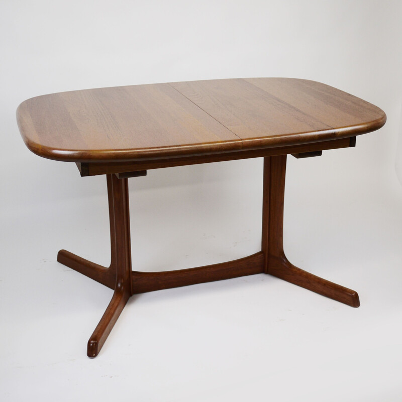 Vintage Extendable Teak Oval Dining Table from Dyrlund, Denmark 1960s