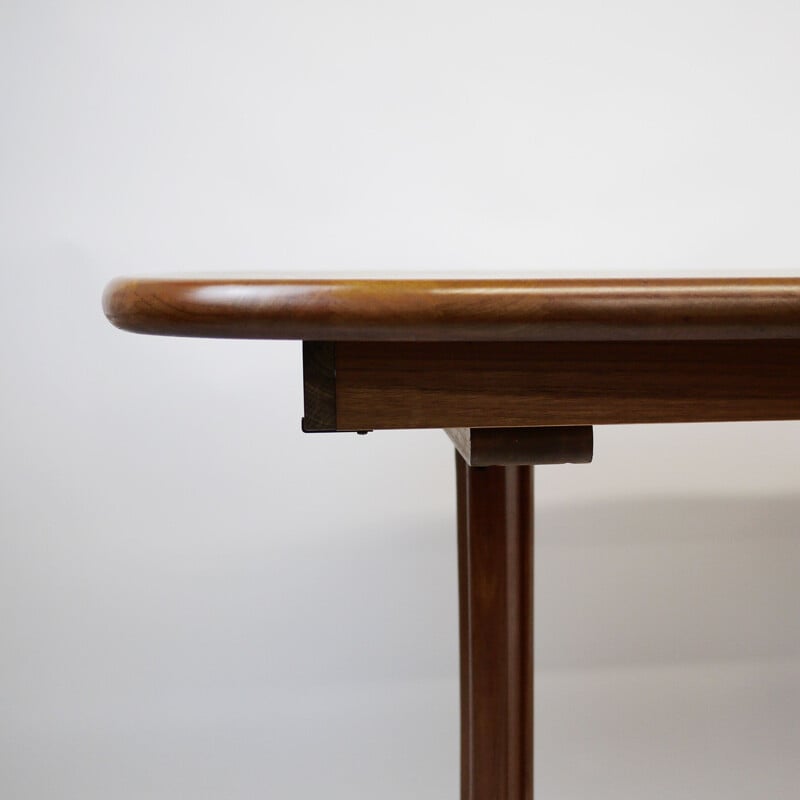 Vintage Extendable Teak Oval Dining Table from Dyrlund, Denmark 1960s