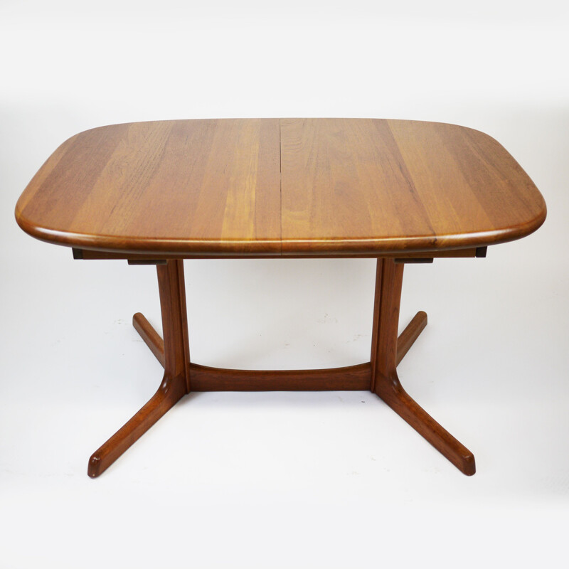 Vintage Extendable Teak Oval Dining Table from Dyrlund, Denmark 1960s