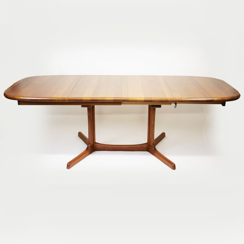 Vintage Extendable Teak Oval Dining Table from Dyrlund, Denmark 1960s