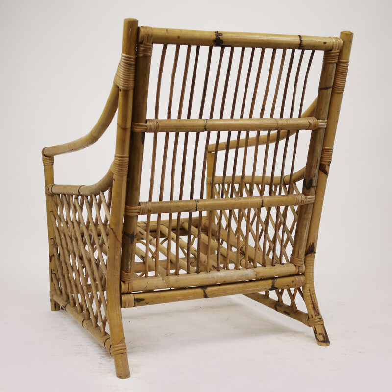 Vintage Bamboo Armchair 1960s