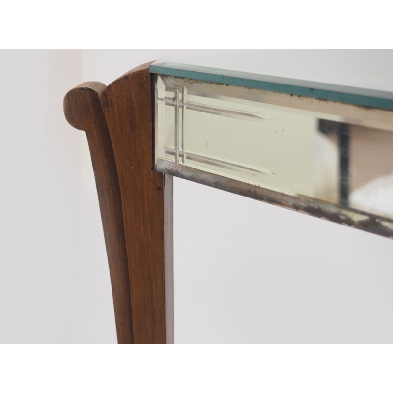Mesa vintage con espejos y patas de madera 1940