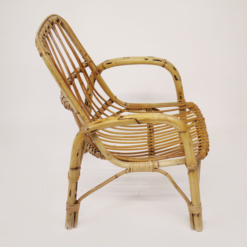 Vintage Bamboo Armchair 1960s