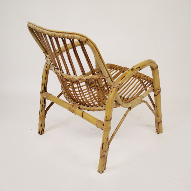 Vintage Bamboo Armchair 1960s