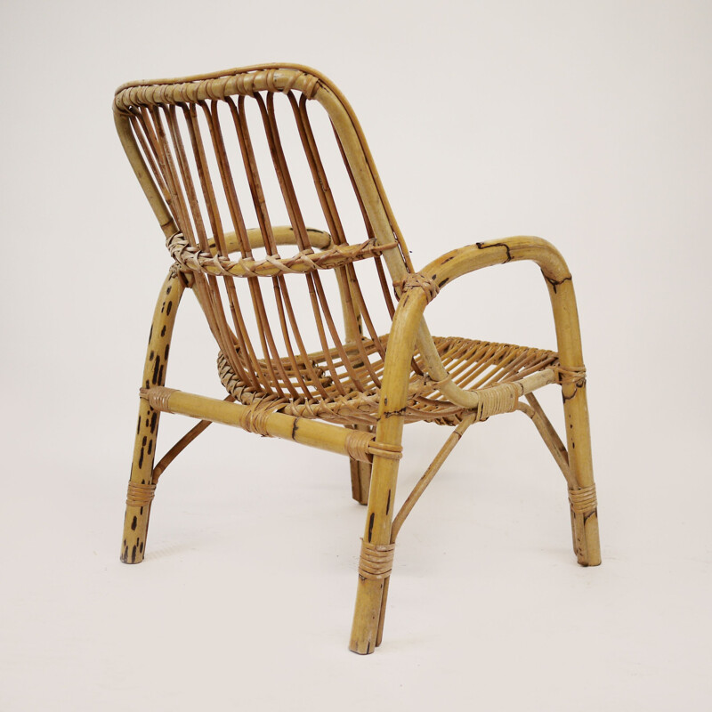 Vintage Bamboo Armchair 1960s