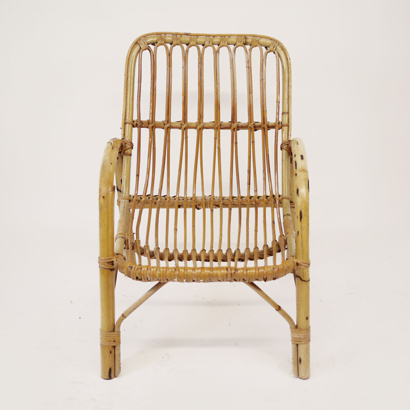 Vintage Bamboo Armchair 1960s