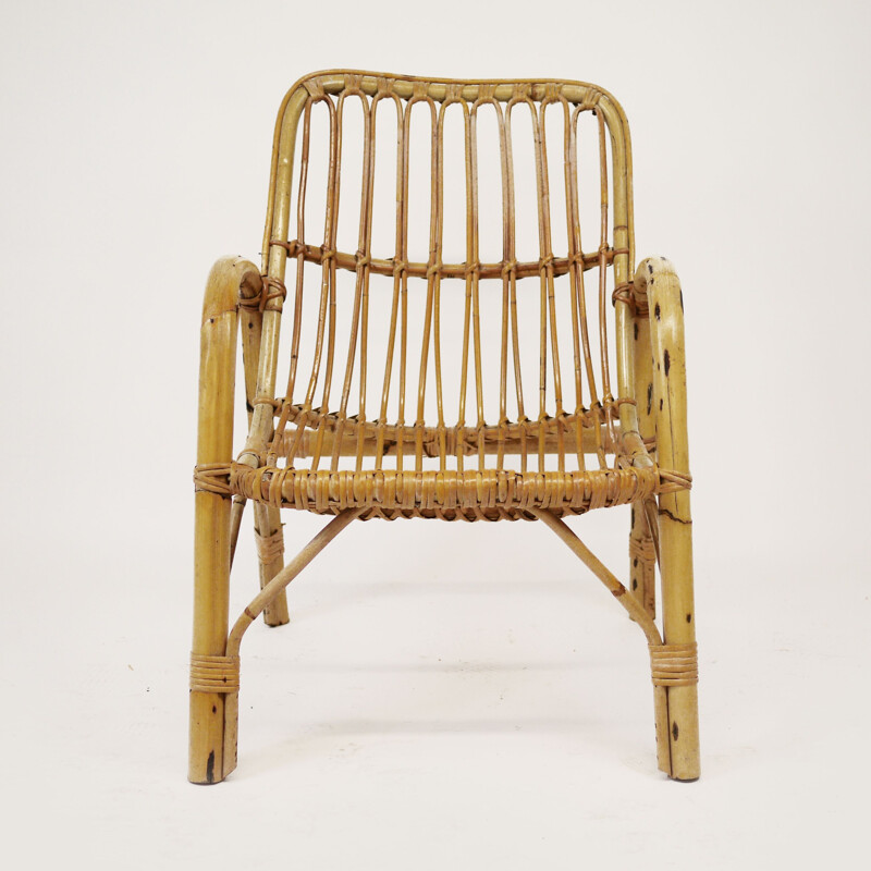 Vintage Bamboo Armchair 1960s