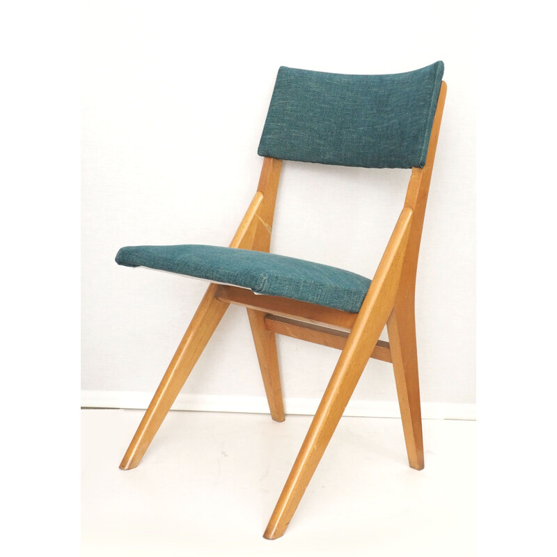 Cadeira Vintage com pernas de bússola 1950