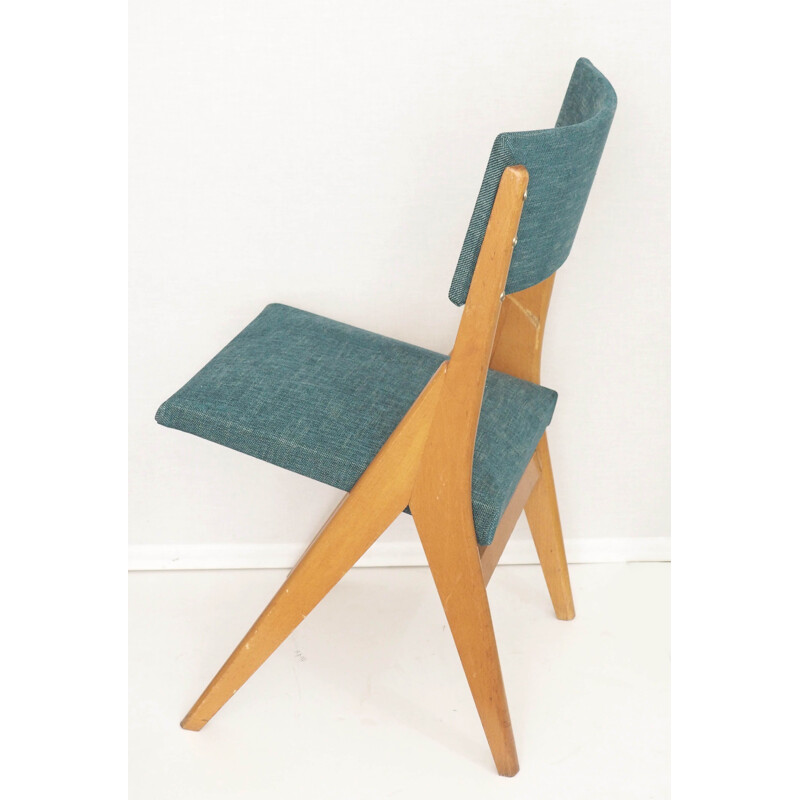 Silla vintage con patas de compás 1950